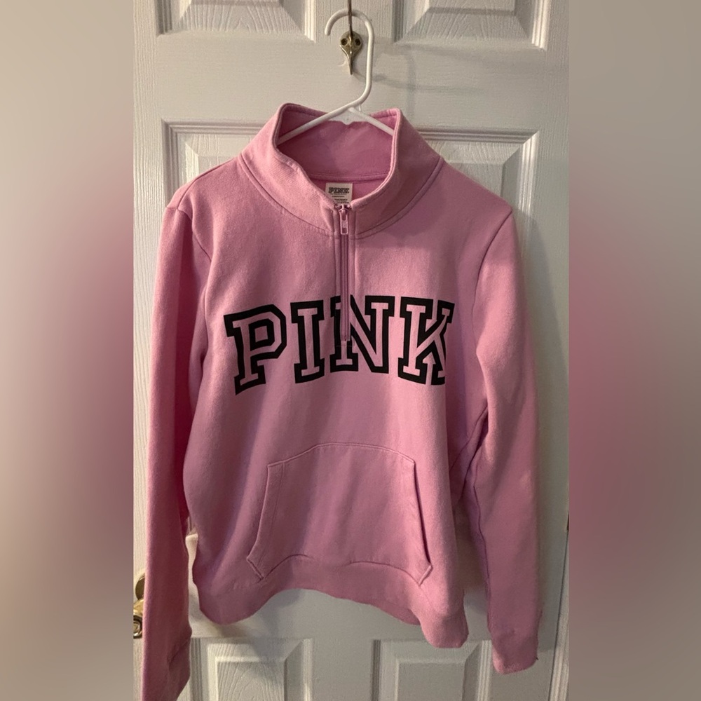 NWT Pink Quarter-Zip Pullover Large